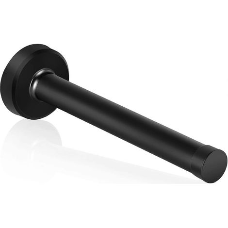Butée de porte, 150 mm de long, butée de porte noire, butée de porte murale moderne, butée de porte robuste en acier inoxydable (1/5)