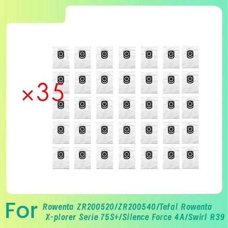 35 sacs à poussière pour aspirateur Rowenta ZR200520/ZR200540/Tefal Rowenta X-Plorer Série 75S+/Silence Force 4A/Swirl R39 (1/5)