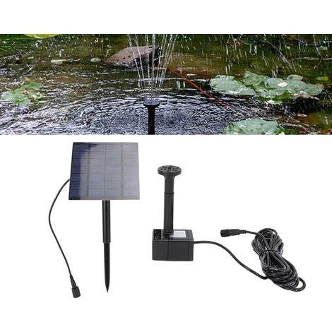 Pompe De Fontaine Solaire, Kit De Pompe À Eau À Énergie Solaire, Fontaine De Bain D'Oiseaux Solaire, Pour Étang Extérieur, Aquarium (1/4)