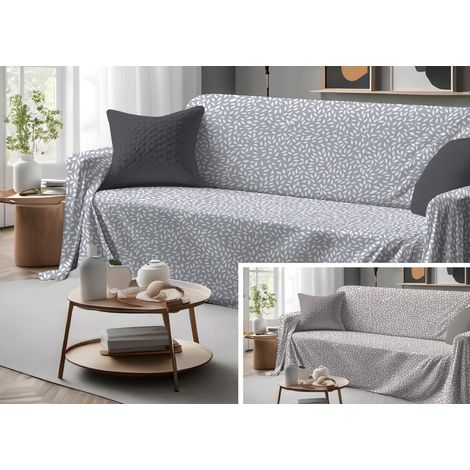 Telo Arredo Granfoulard Copritutto Salvadivano 100% Cotone Mosaico, misuraSingolocoloreGrigio (1/5)