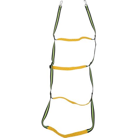 Échelle de Corde pour Bateau 4 Marches Pliable Anti-UV avec Crochets en Acier Inoxydable (1/5)