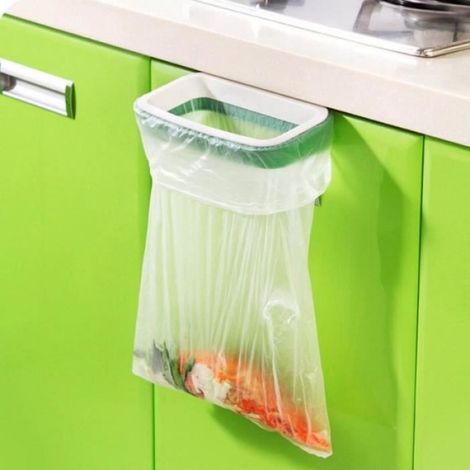 Support Poubelle - Crochet Mini Pour Porte D'armoire - Support De Stockage Pour Sac Poubelle - 1 Pièce (1/3)