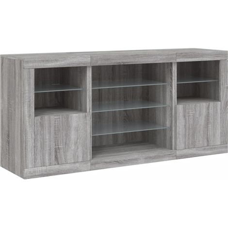 Aparador-cómoda-mueble-organizador-cocina-salón-salón-con-luces-LED-sonoma-1425x37x67cm-gris-020030052 (1/5)