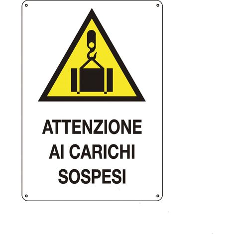 Cartelli segnalatori uso civile per cantieri e locali - Carichi sospesi