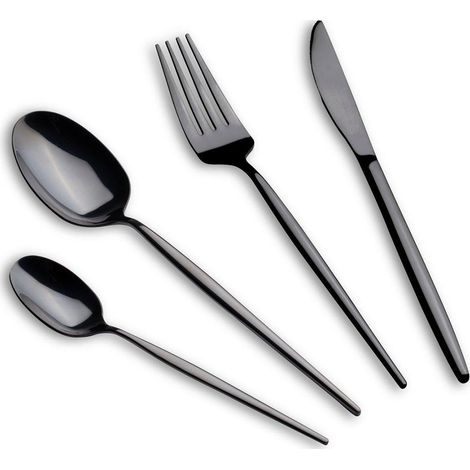 Berlinger Haus Besteckset 24 Teile Schwarz
