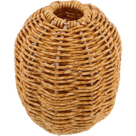 Jarrón trenzado de imitación de ratán florero rústico para decoración jarrones pequeños para decoración creativos para flores secas (1/5)