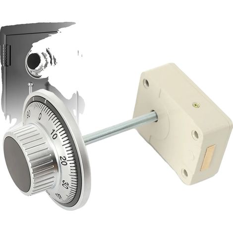 Candado de combinación mecánico, de metal fundido a presión, 95 mm de diámetro exterior, diseño de 3 ruedas, proyección del dial de 102 mm, compatibilidad versátil. (1/5)