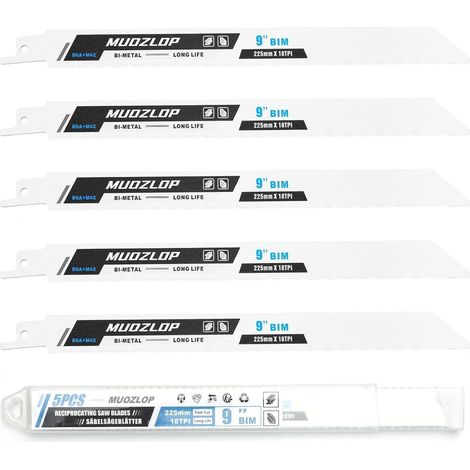 Säbelsägeblätter Metall Set Pack 18TPI 225mm 5 (1/5)
