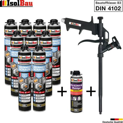 Brunnenschaum 1 - 48 x 750ml Bauschaum Pistolenschaum Montageschaum IsolBau (1/5)