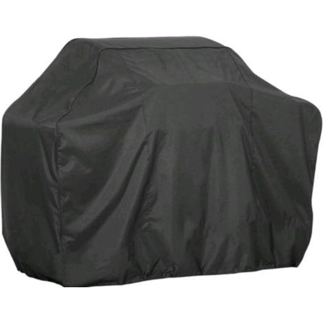Grillabdeckung, Schutzhülle für Grills, Grillabdeckung mit Kordelzug, wasserdichte Grillabdeckung aus 210D Oxford-Gewebe, schwarz, 145 x 61 x 117 cm, Schwarz (1/5)