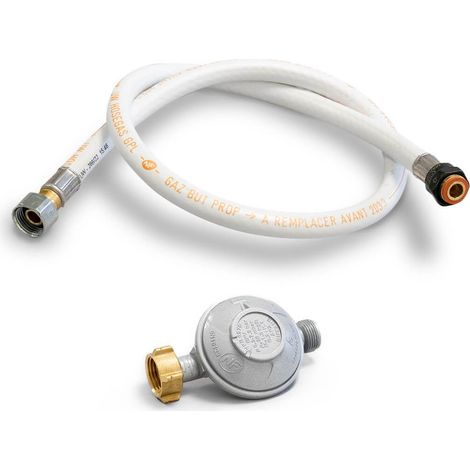 Kemper – Détendeur gaz Butane 28 mbar – Tuyau flexible 1m – Limiteur de débit intégré – Installation intérieure sécurisée