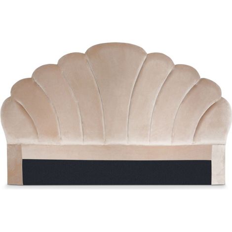Tête de Lit en Velours "Shelly" 180cm Taupe (1/5)
