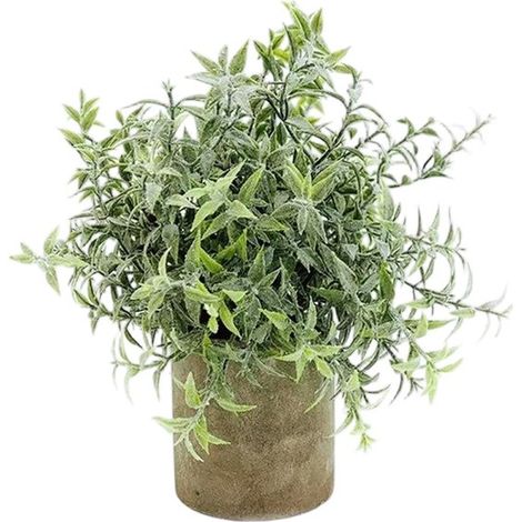 Plantas artificiales de interior，Mini plantas artificiales para decoración del hogar，Eucalipto artificial para uso en interiores en dormitorios (1/5)