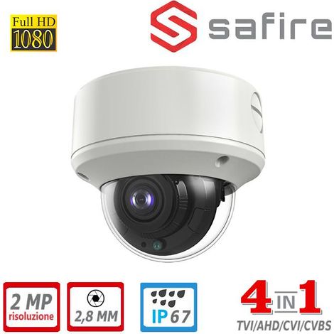 DOME 2MP 2.8 MM IR30 4IN1 IK10 SAFIRE WDR, BLC, 3DNR,