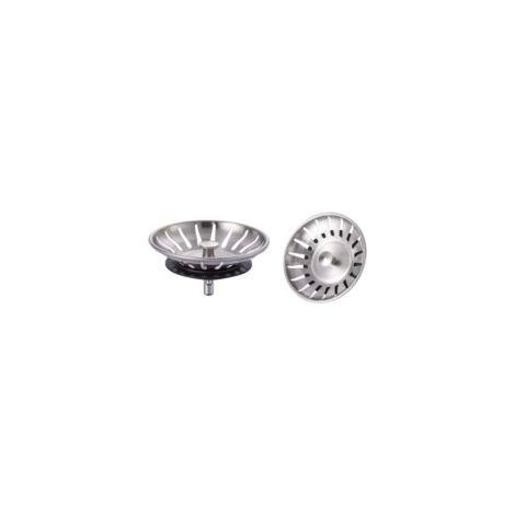 Lot de 2 bouchons d'évier en acier inoxydable - Filtre universel pour évier de cuisine, bonde d'évier à 18 fentes, grille d'évier anti-blocage, panier d'évier en acier inoxydable à vidange rapide- Cre (1/4)