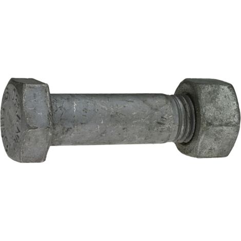 Reidl DIN 7990 Sechskantschraube 16x120mm mit Mutter Stahl 4.6 feuerverzinkt (1/4)