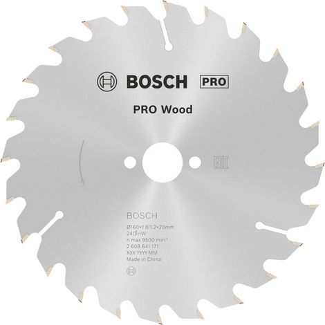 Bosch PRO Wood Circular Saw Blade 160 x 1.8 x 20 mm T24 2608641171