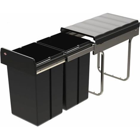 WESCO® Abfallsammler Traditionline Double-Boy 410 ECO/300-2, schwarz (1/2)
