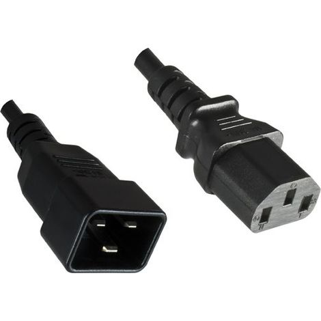 Microconnect PE030605 Kabel de Übertragung Schwarz 0,5 m C13-Kupplung C20-Kupplung