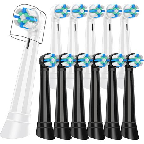 Brossette IO Compatibles with Oral-B iO Brossettes De Rechange, Compatibles with Oral b iO 2 3 4 5 6 7 8 9 10 Tete Brosse à Dents Electrique (6 Noir+ 6 Blancs) (1/5)