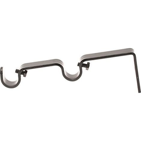 2 Supports Mur Doubles - Blanc Laqué - 7CM/14CM - Diamètre 16