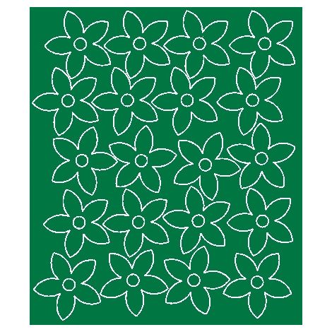Wandaufkleber Fensterblumen 20 Stück grün matt