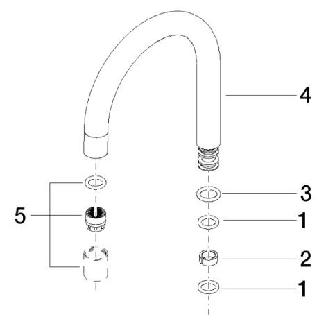 Dornbracht 90282221002-00 Bec de sortie Pièces de rechange