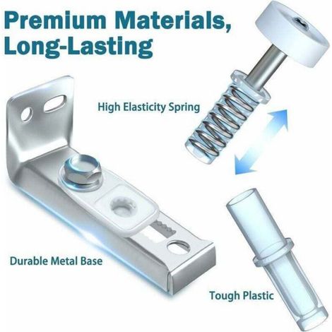 Kit De Réparation Pour Portes Pliantes - Pivot Supérieur Métal 3/8 Pouces - Pivot Inférieur 3/8 Pouces - Roue De Guidage 7/8 Pouces - Acier - Charge Max 22,7 Kg - Épaisseur Porte 25,4 À 34,9 mm - Lot (1/4)