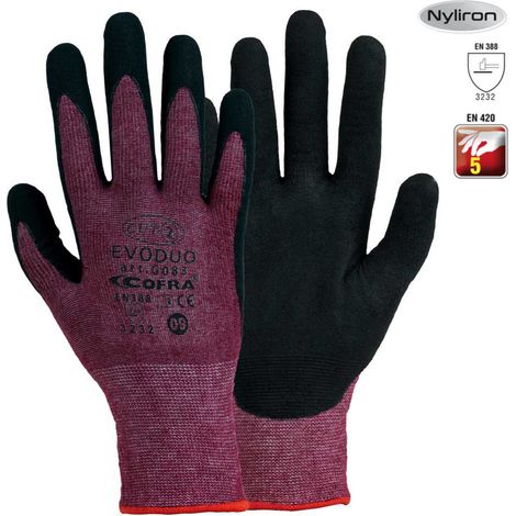 Cofra Evoduo Arbeitshandschuhe - 7 (S) - Schwarz / Rot (1/4)