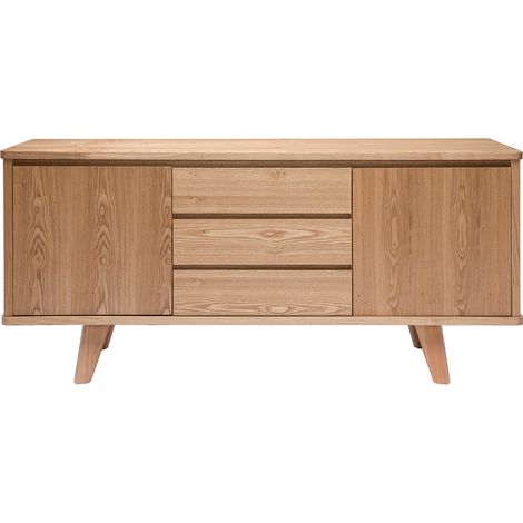 Credenza scandinava frassino con ante e cassetti L160 cm FIFTIES