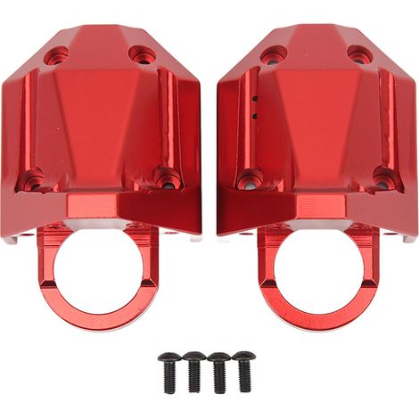 Carter de boîte de vitesses arrière en alliage d'aluminium robuste et facile à installer pour TRAXXAS 1/7 UDR rouge (1/5)