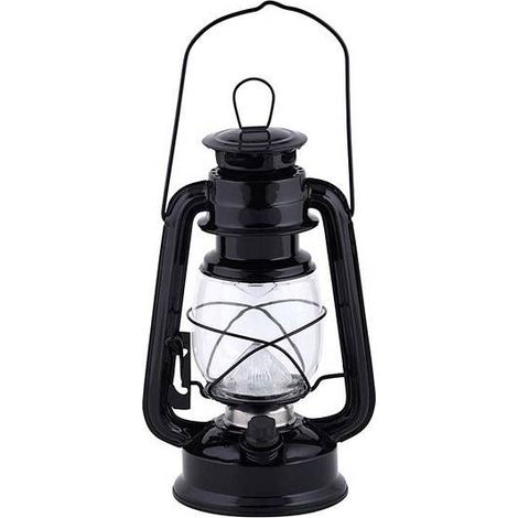 LANTERNA CLASSICA A LED NERA 24CM APPENDIBILE