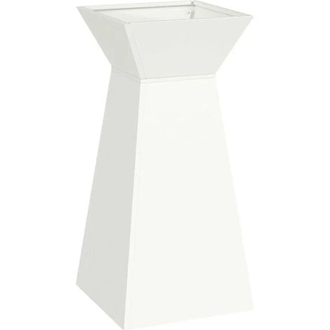 Pot de fleurs cylindrique blanc, 35 x 35 x 73 cm (1/5)