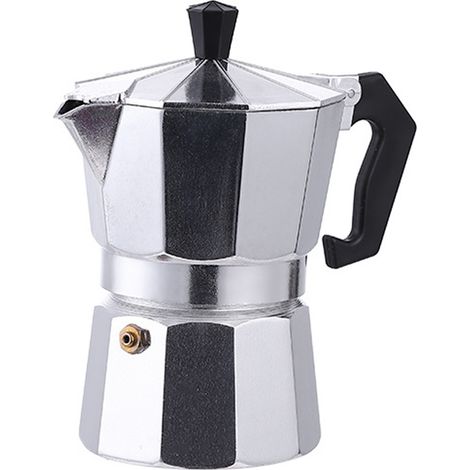 1 cafetière italienne à piston, type Moka, en acier inoxydable, pour café italien et cubain, 4 tailles disponibles (1/5)