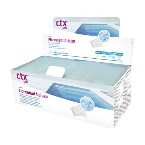 Floculant de piscine en cartouches CTX 43 – 8 sticks de 125g – Pour eau claire et cristalline – Dosage 1 cartouche pour 10 à 50m3