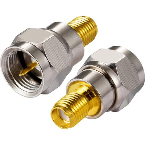 Connecteur Adaptateur SMA Femelle vers F Type Mâle Câble Coaxial Connecteur Droit Adaptateur pour Antenne WIFI Antenne Aerial Networks Modems (1/5)