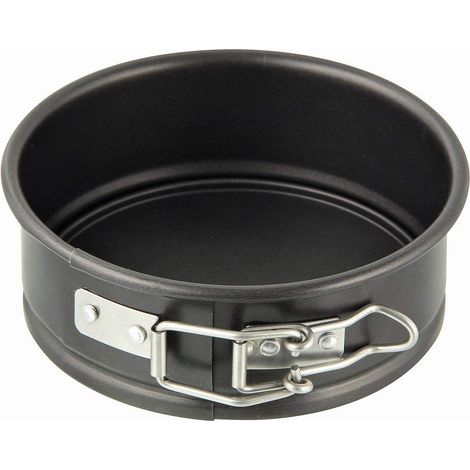 Zenker 7680 teglia apribile 12,5 cm X 4,5 cm SPECIAL - MINI, piccola teglia con fondo piatto in lamiera d'acciaio, tortiera rotonda con rivestimento antiaderente (colore nero), quantità: 1 pezzo (1/4)