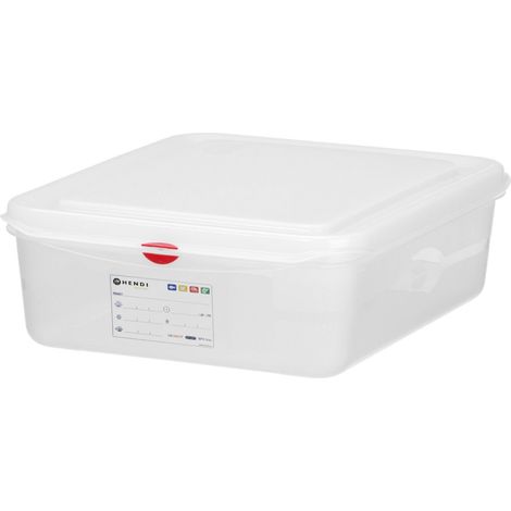Bac GN 1/2, polypropylène - Ref 873250 - 26x32xH6 cm - Hendi
