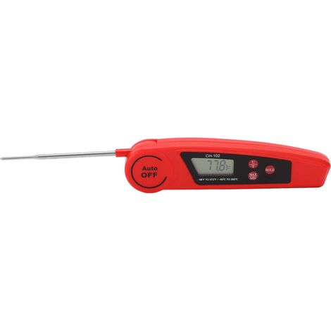 Digitales Fleischthermometer mit 180°-Öffnungswinkel, klappbarer Sonde, 5 Messgeschwindigkeiten, wasserdicht (IP66), Sofortanzeige (1/5)