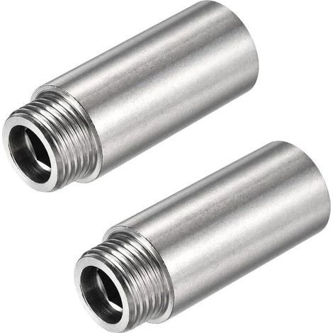 2 Pieces Shower Head Extensions Stainless Steel Shower Extender Tube Shower Head Extension Arm Shower Head Extension Shower Head Extension (1/4)