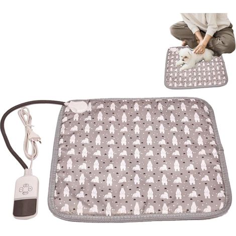 Tapis Chauffant Étanche pour Chien et Chat avec Minuterie Numérique (1/4)