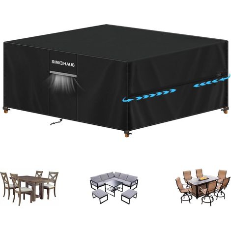 Gartenmöbel Abdeckung Wasserdicht 420D Oxford, UV-Schutz, für Lounge, Tisch & Stühle (1/5)