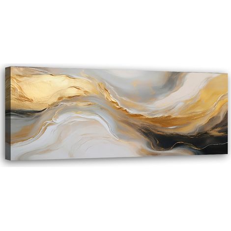 Tableau déco Texture abstraite de marbre Gris doré 90x30 (1/5)
