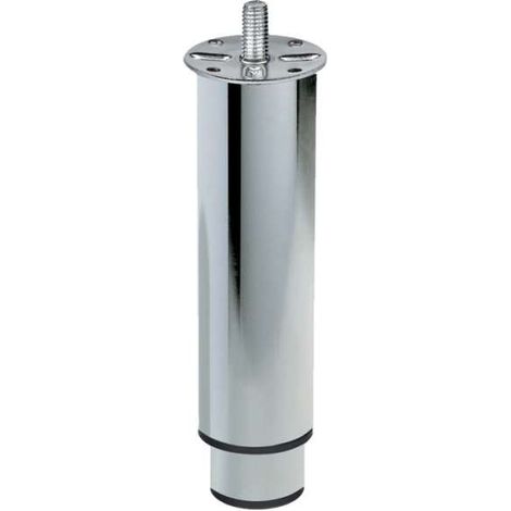 MOBILA - 1 PIEDINO TELESCOPICO GALILEO IN METALLO CROMATO DIAM. 42MM H90MM (1/2)