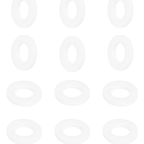 Rondelle PTFE 12Pcs 22mm OD 12mm ID 3mm Épais Rondelles Plates Joint d'Étanchéité Annulaire pour Robinet, Tuyau, Boulon, Machinerie, Blanc (1/5)