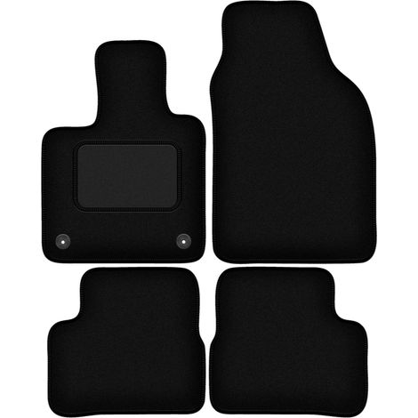 Tapis en velours noir pour : Fiat E-500 / 500 Electric hatchback (2020-) (1/5)