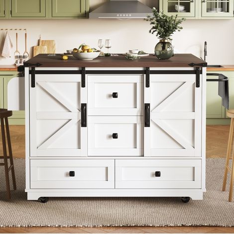 Mueble auxiliar móvil con almacenaje abatible OKMYHOME (1/5)