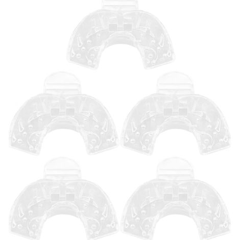 5 plateaux dentaires moulables transparents, porte-dents jetables durables, lot de 5 moules buccaux réutilisables (1/5)