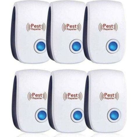 Repulsif Ultrasons, Ultrason Souris Lot de 6, Ultrason Souris et Rat Efficace Contre Souris,Rats,Mouches,Moustiques,Insectes Nuisibles,Araignées,Cafards, Sûr et Non Toxique,DEBUNS (1/3)
