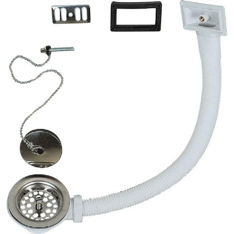 Bonde évier D60 Plastique Bonde D'évier Plastique Avec Trop-plein, Diamètre 60mm - Valentin (1/2)
